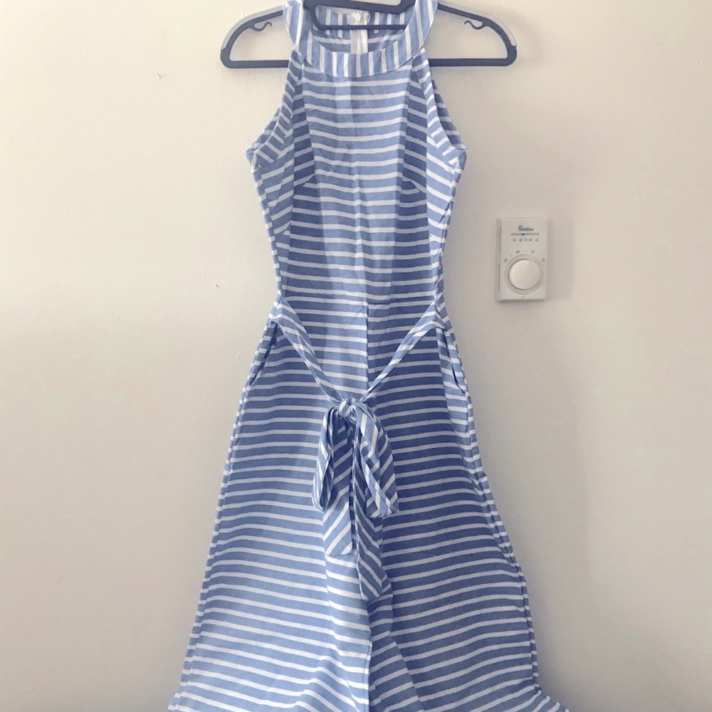 Striped Halter Neck Jumpsuit